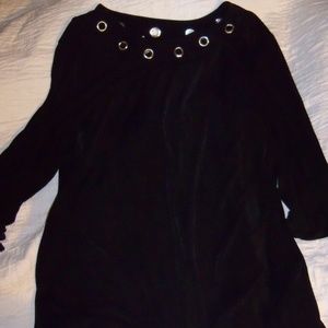Slinky Brand Greek Goddess Black Tunic